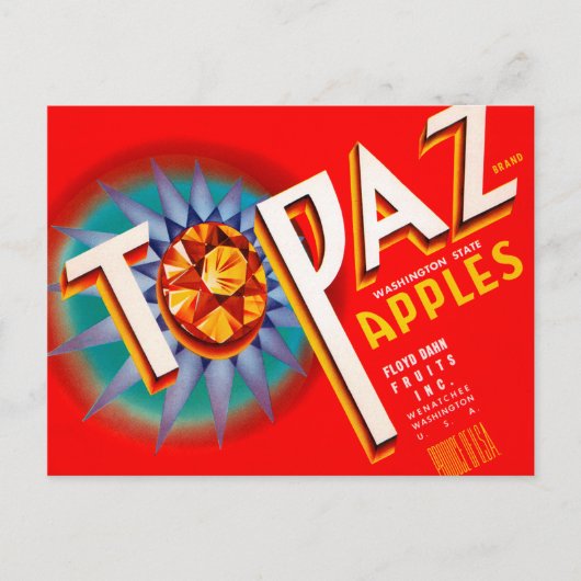 Topas-Äpfel Postkarte (Vorderseite)