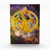 Topas Kosmischer Drache Acrylblock Fotoblock (Vorderseite)