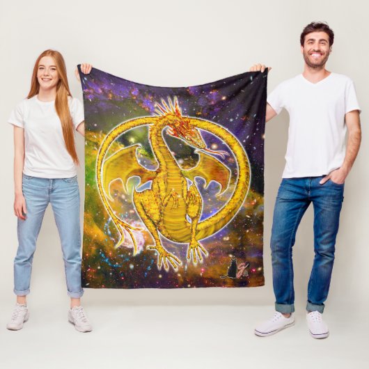 Topas Kosmischer Drache Fleece-Decke Fleecedecke (Beispiel)