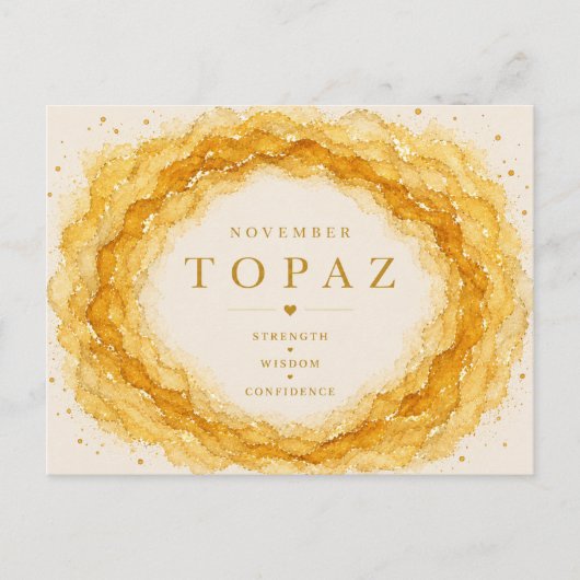 Topas November Geburtsstein Postkarte (Vorderseite)