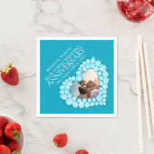 Topaz 4 Jahre Jubiläum Foto Servietten (Beispiel)