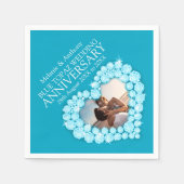 Topaz 4 Jahre Jubiläum Foto Servietten (Vorderseite)