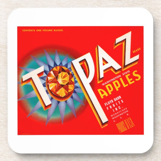 Topaz Apples Getränkeuntersetzer (Vorderseite)