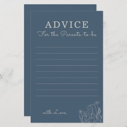 Topaz Blue Wildblume Advisor für Eltern (Vorne/Hinten)