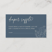 Topaz Blue Wildblume Line Art Diaper Begleitkarte (Vorderseite)