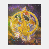 Topaz Cosmic Dragon Fleece Blanket (Vorderseite)