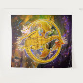 Topaz Cosmic Dragon Wandteppich (Vorderseite (Horizontal))