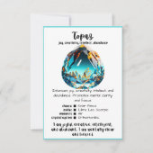 Topaz Crystal Meaning Card Einladung (Vorderseite)