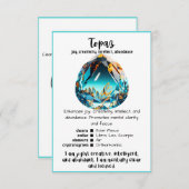 Topaz Crystal Meaning Card Einladung (Vorne/Hinten)