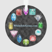 Topaz-Edelstein-Verzierung Ornament (Rückseite)