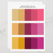 Topaz Garnet Coral Rose Jewel Tone Hochzeitfarben (Vorne/Hinten)