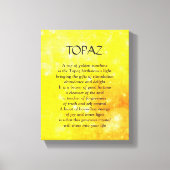 Topaz Geburtstein - Leinwand der Gedicht-Kunst im (Vorderseite)