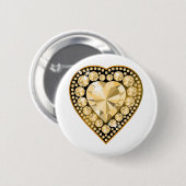 Topaz Gem Herz Button (Vorne & Hinten)