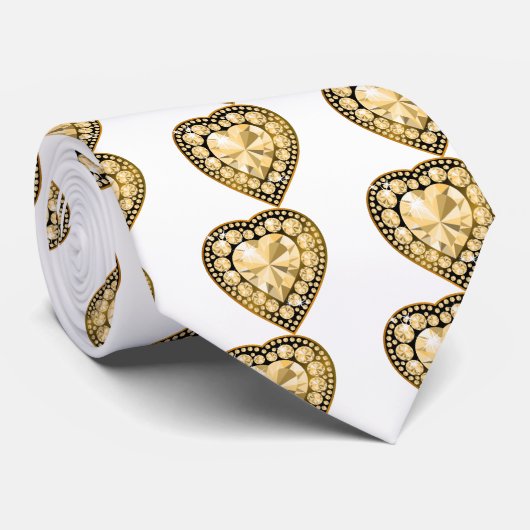 Topaz Gem Herz Krawatte (Gerollt)