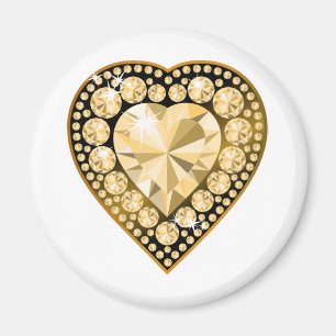 Topaz Gem Herz Magnet