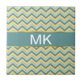 Topaz Glitzer Zickzack Muster Fliese (Vorderseite)