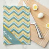 Topaz Glitzer Zickzack Muster Geschirrtuch (Viertel Falte)