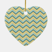 Topaz Glitzer Zickzack Muster Keramik Ornament (Hinten)