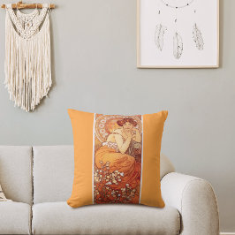 Topaz Illustration Alphonse Mucha Nouveau Kissen