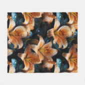 Topaz-Lilien Fleecedecke (Vorderseite (Horizontal))