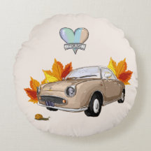 Topaz Mist Figaro round pillow