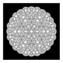 Topaz Moonlight Crystal Mandala Coloring Poster