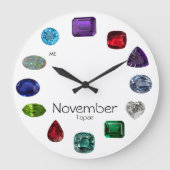 Topaz, November Große Wanduhr (Vorderseite)