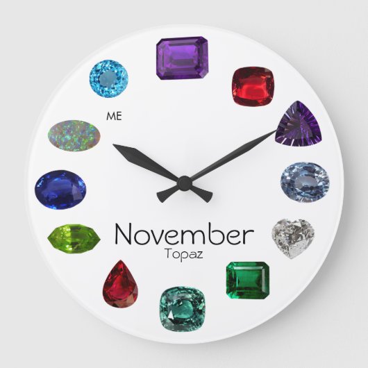 Topaz, November Große Wanduhr (Vorderseite)