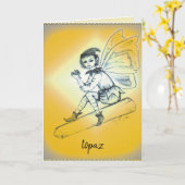 Topaz-/November-Grußkarte Karte (Gelbe Blume)