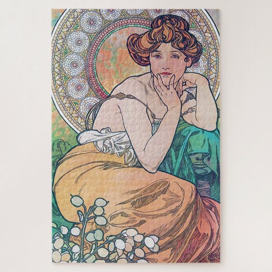 Topaz (Vier Juwelen), Alphonse Mucha Puzzle (Vertikal)