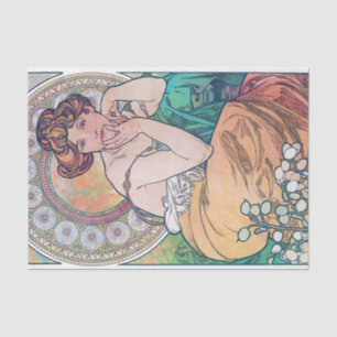 Topaz (Vier Juwelen), Alphonse Mucha Seidenpapier