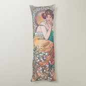 Topaz (Vier Juwelen), Alphonse Mucha Seitenschläferkissen (Rückseite (Vertikal))