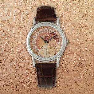 Topaz von Alphonse Mucha Armbanduhr