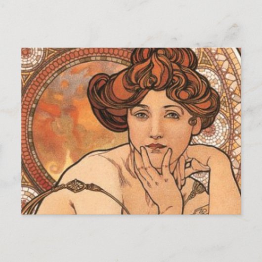 Topaz von Mucha Postkarte (Vorderseite)