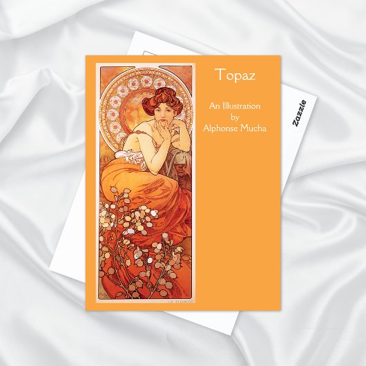 Topaz Wertvoll Stones Alphonse Mucha Postkarte