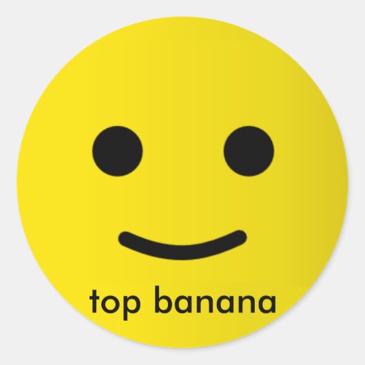 Topbanane Runder Aufkleber (Vorderseite)