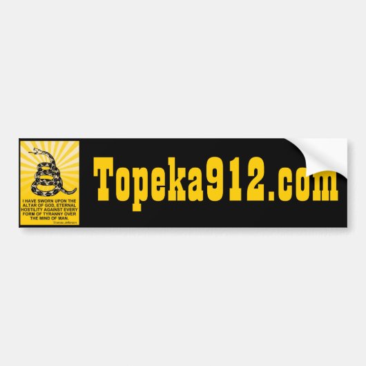 Topeka912.com Autoaufkleber (Vorne)