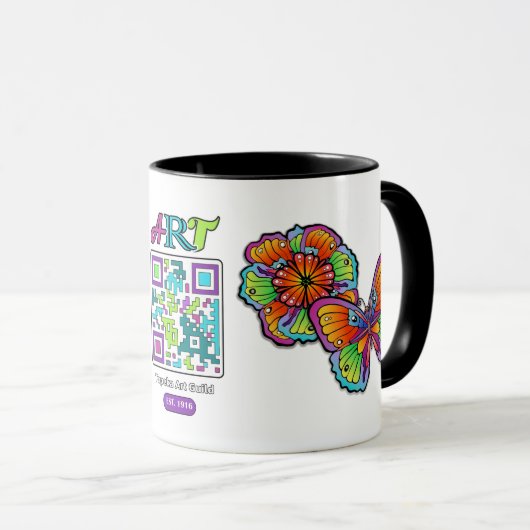 Topeka Art Guild QR Code Tasse (VorderseiteRechts)