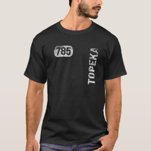 Topeka Kansas 785 Vorwahl Vintage Retro   T-Shirt