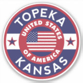 TOPEKA, Kansas Aufkleber (Vorderseite)