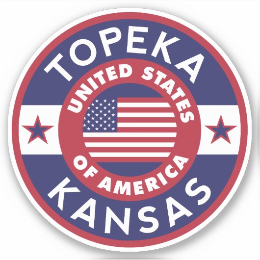TOPEKA, Kansas Aufkleber (Vorderseite)