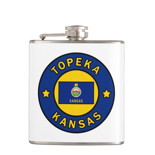 Topeka Kansas Flachmann (Vorderseite)