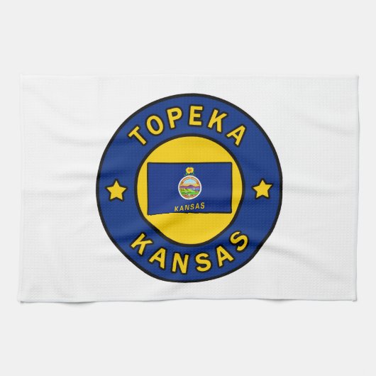 Topeka Kansas Geschirrtuch (Horizontal)