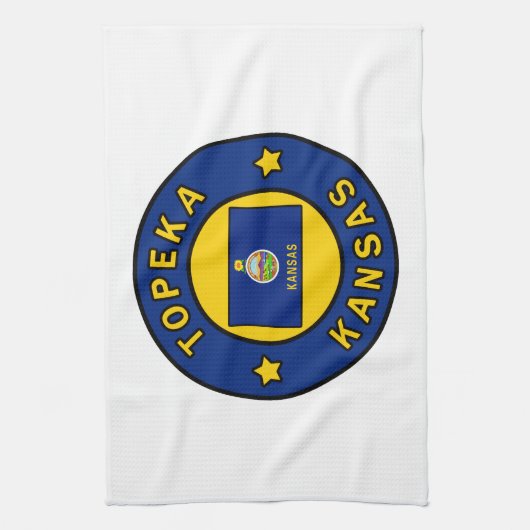 Topeka Kansas Geschirrtuch (Vertikal)