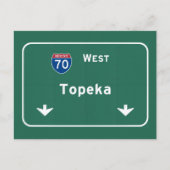 Topeka Kansas k Interstate Highway Freeway : Postkarte (Vorderseite)