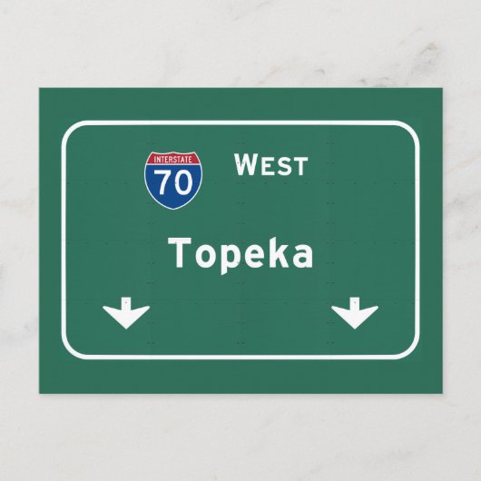 Topeka Kansas k Interstate Highway Freeway : Postkarte (Vorderseite)