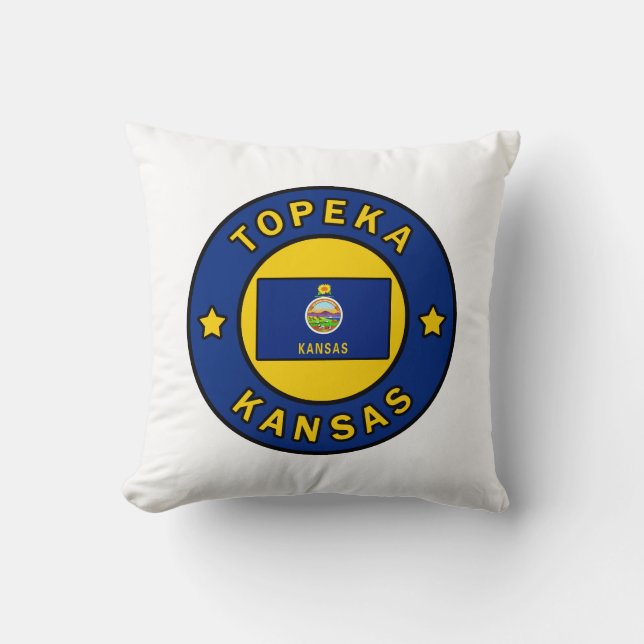 Topeka Kansas Kissen (Vorderseite)