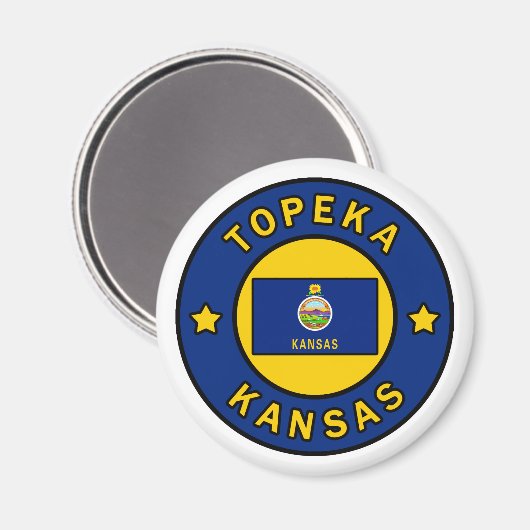 Topeka Kansas Magnet (Vorderseite/Rückseite)