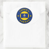 Topeka Kansas Ovaler Aufkleber (Tasche)