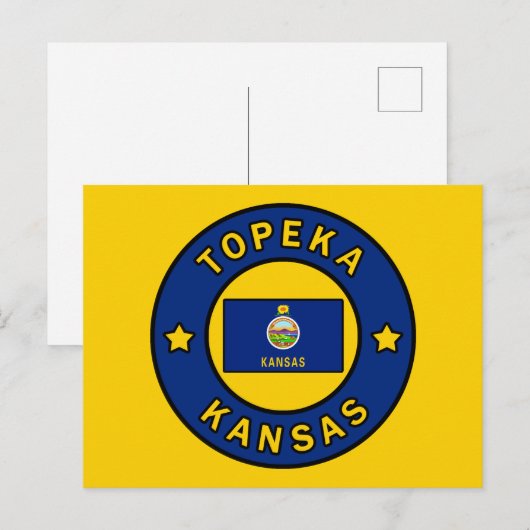 Topeka Kansas Postkarte (Vorne/Hinten)